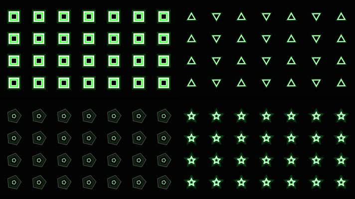 4K绿色图形动感视频-循环