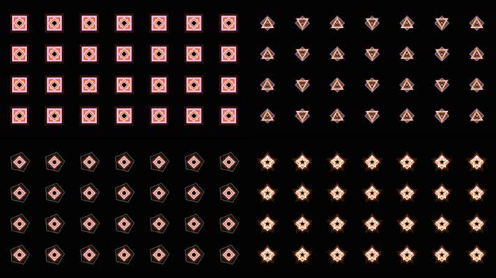 4K黄色图形动感视频-循环