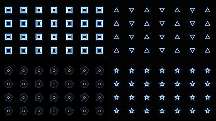 4K蓝色图形动感视频-循环