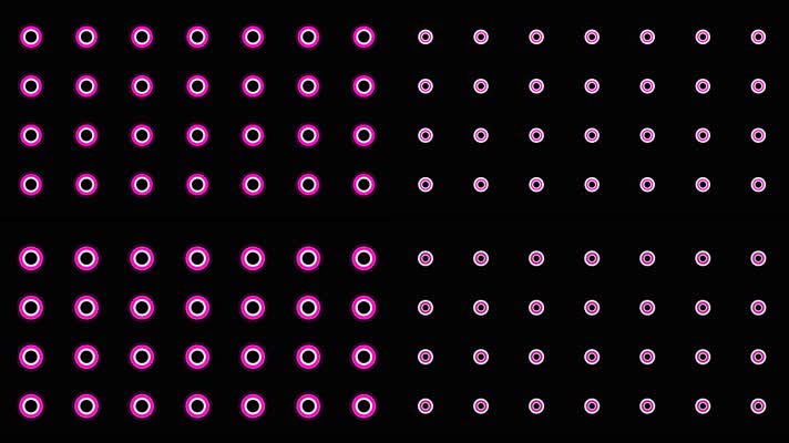 4K粉紫色圆环动感节奏视频-通道循环
