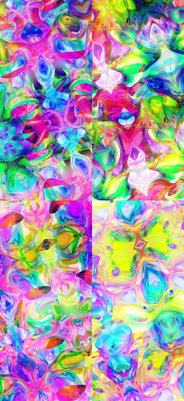 梦幻竖屏色彩艺术流动