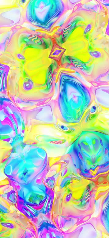 梦幻竖屏色彩艺术流动