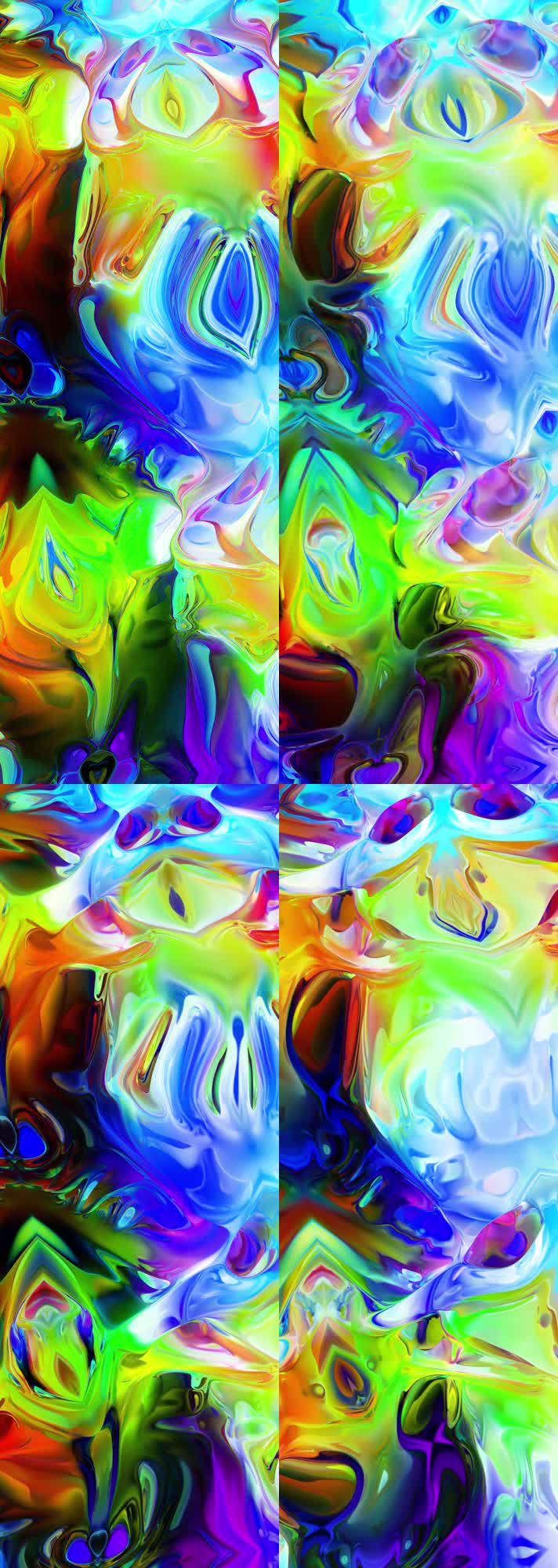 竖屏色彩梦幻艺术流动