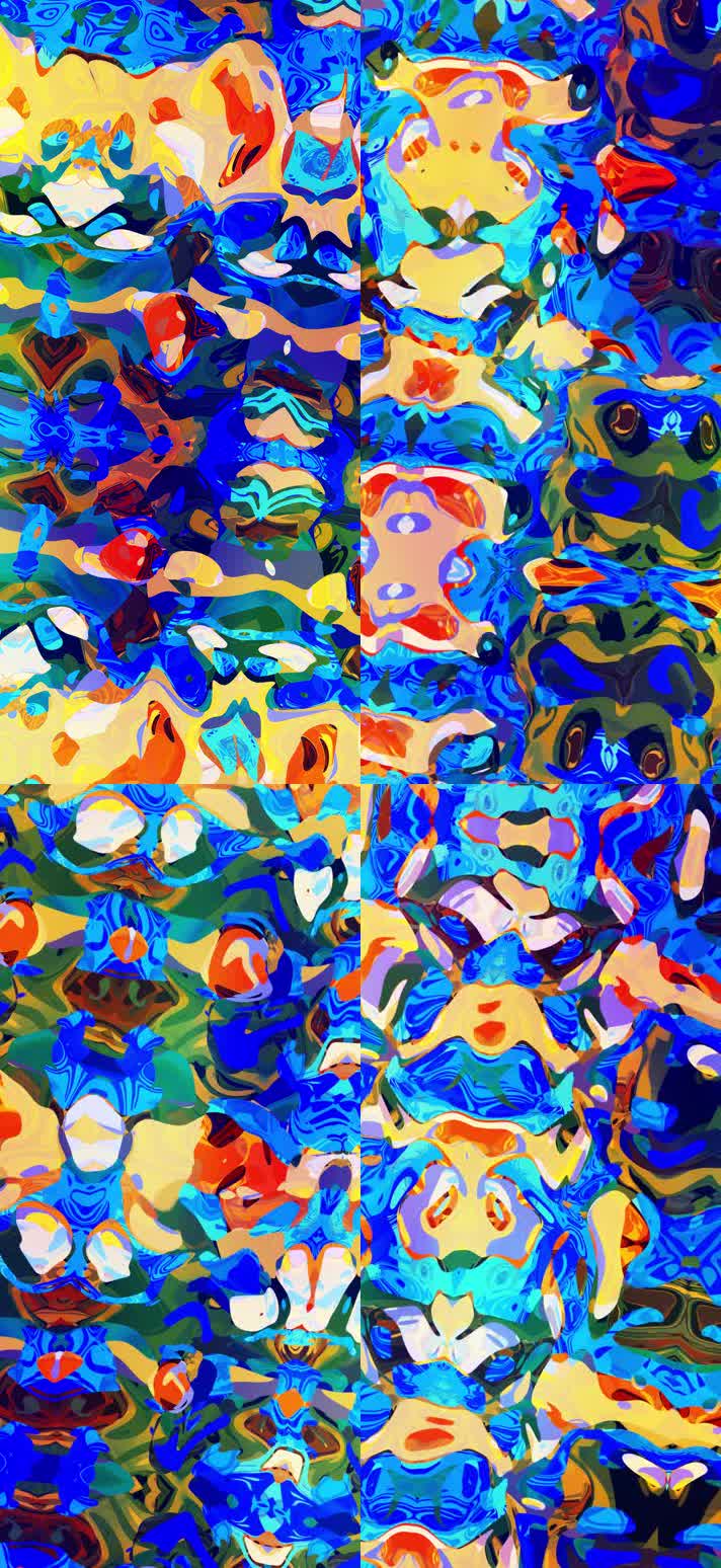 五彩梦幻色彩流动