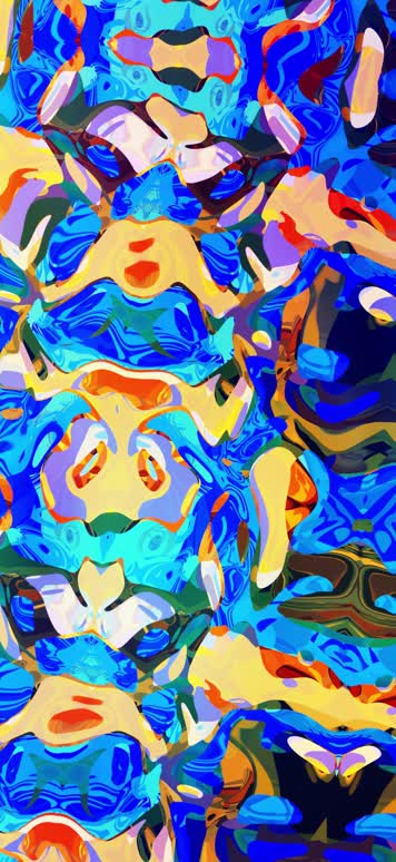 五彩梦幻色彩流动