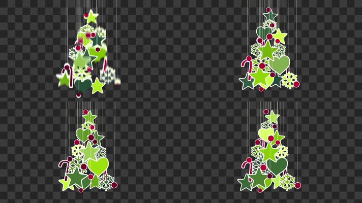 卡通圣诞元素-alpha通道