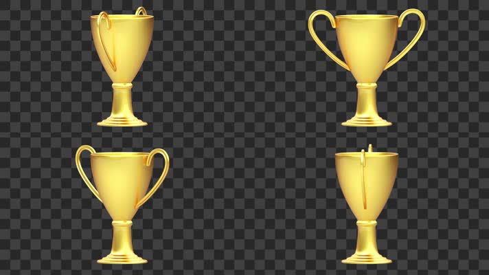 金色奖杯-alpha通道