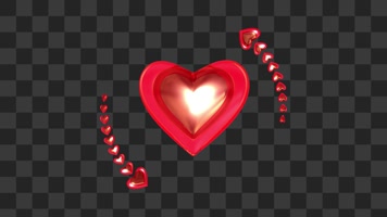 爱情心形围绕-alpha通道