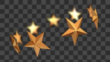 金色五星环形-alpha通道