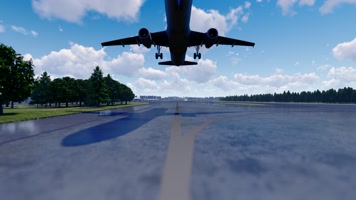 4K 民航客机从飞机场起飞