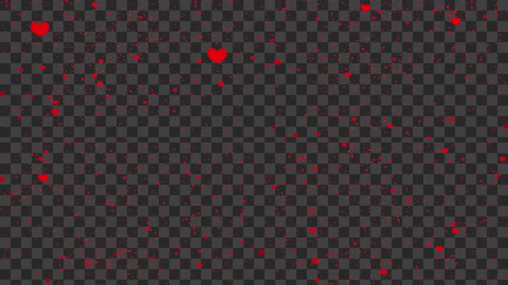 心形粒子背景-alpha通道