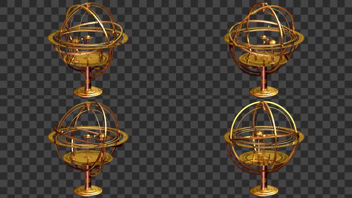 金色天体模型-alpha通道