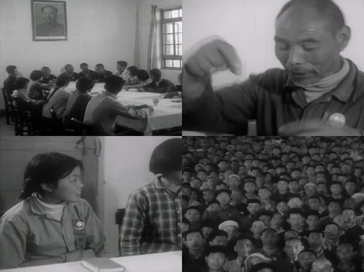 50年代林县人民修建红旗渠影像36