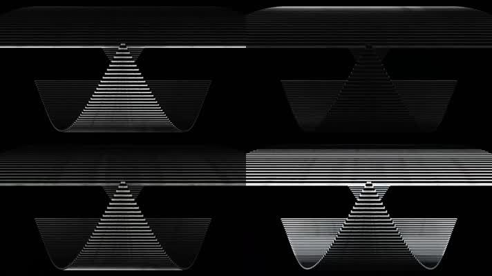 黑白几何线条图形穿梭舞台背景