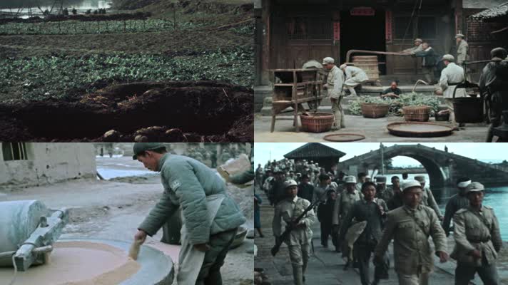 40年代解放解放军帮助农民影像6