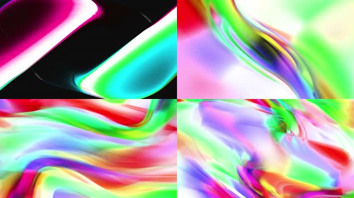 唯美抽象色彩流动艺术