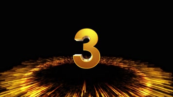 4K金色立体10秒倒计时