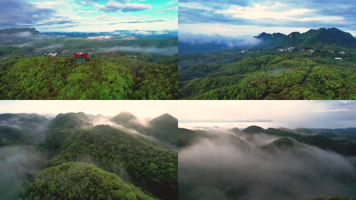 普底景区云雾缭绕