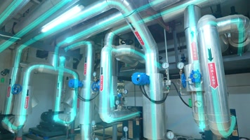 蒸汽热水供水管道水流特效