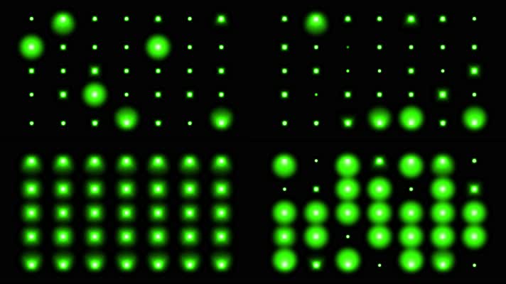 4K绿色闪烁灯光视频1