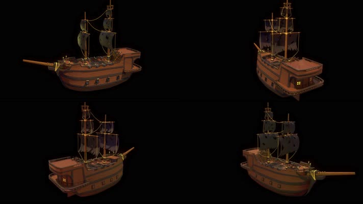 【4K】古代帆船