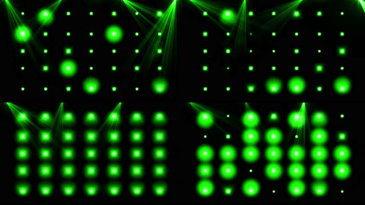 4K绿色闪烁灯光视频2