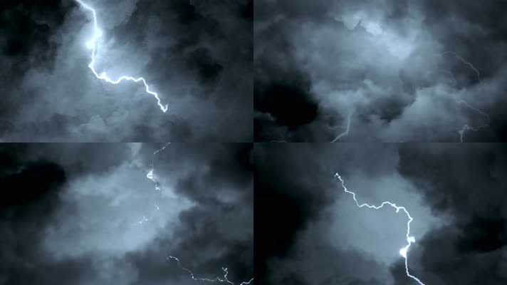 【4K】乌云闪电