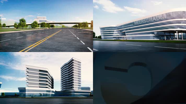 厂房、办公楼建筑设计三维动画表现