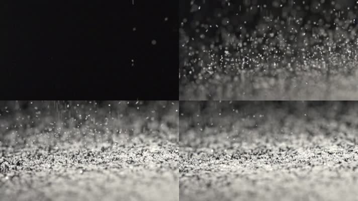盐粒 高速摄影 微距 