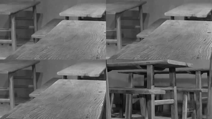  老式木桌椅