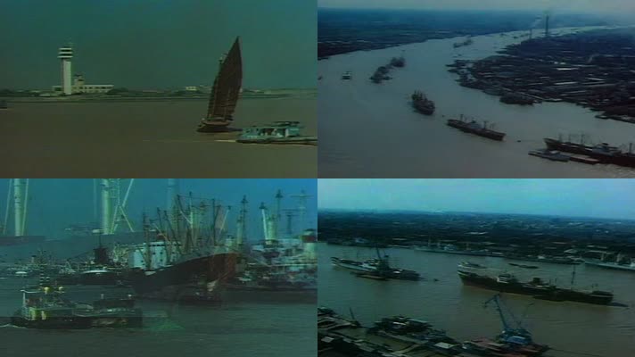 80年代的上海黄浦江沿岸影像1