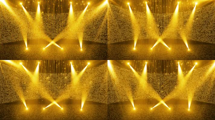 4K 金色粒子霓虹灯光显示屏展厅