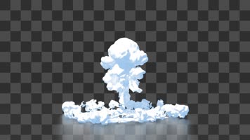 mg爆炸白色蘑菇云-alpha通道