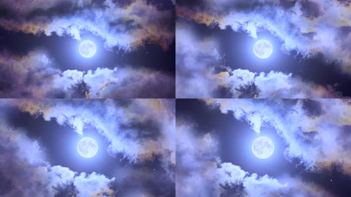 月亮乌云穿梭视频