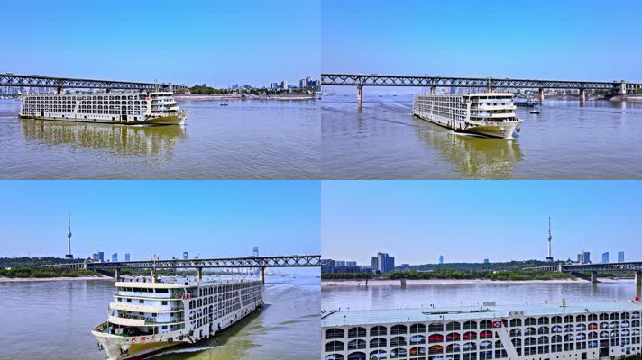 2K武汉长江大桥黄鹤楼轮渡轮船