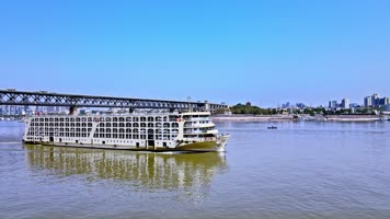 2K武汉长江大桥黄鹤楼轮渡轮船