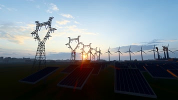 4k 特高压国家j电网建设电塔输电