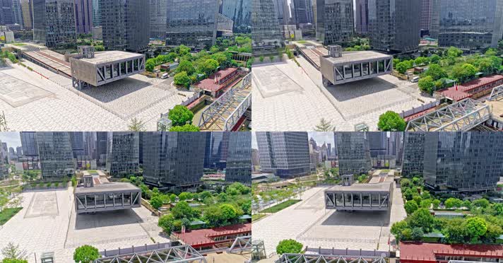 4k航拍上海陆家嘴东方明珠外滩上海地标