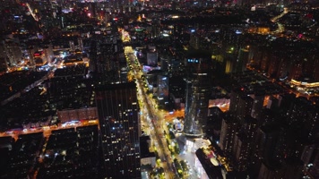 同德广场航拍夜景