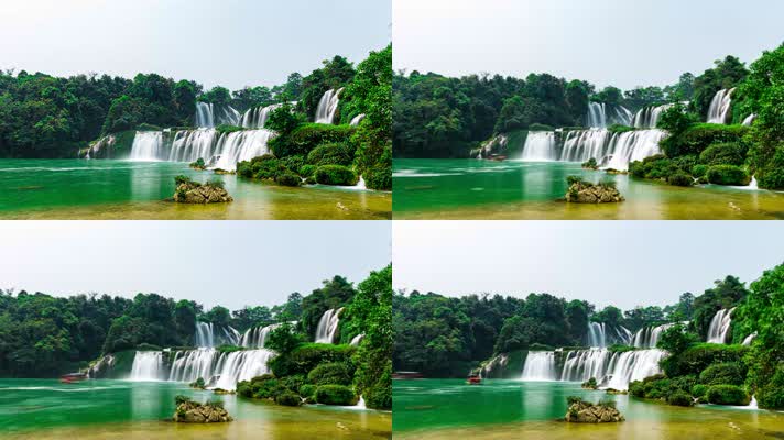 广西崇左德天瀑布风光延时