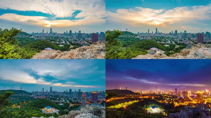 大连炮台山滑轨日转夜延时