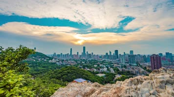 大连炮台山滑轨日转夜延时