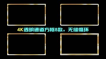 4K金色金属方框8款通道