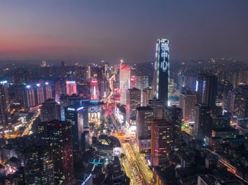 重庆观音桥航拍延时