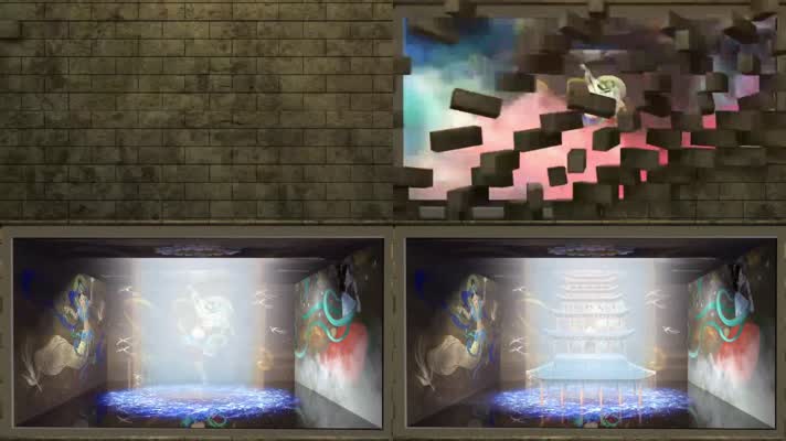 裸眼3D敦煌壁画