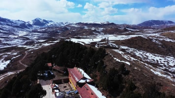 甘肃甘南郎木寺自然风光4K航拍