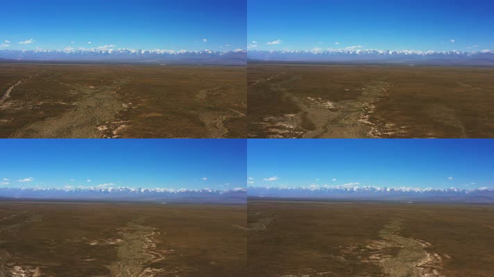 新疆巴音布鲁克草原自然风光4K航拍