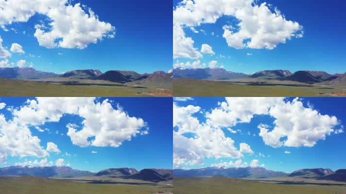 新疆巴音布鲁克草原自然风光4K航拍