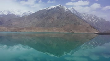 新疆白沙湖自然风光4K航拍