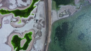 青海翡翠湖自然风光4K航拍